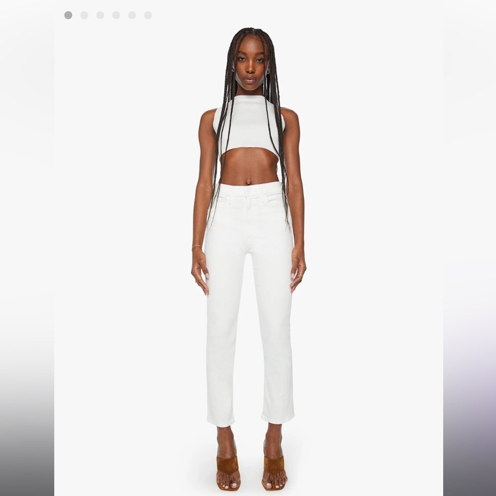 Mother Jeans size 32 - High Waisted Rider Ankle in white